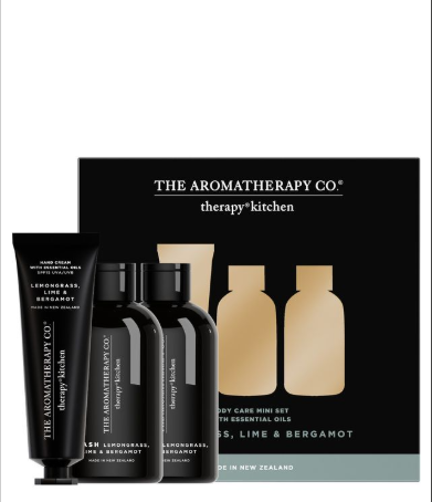 The Aromatherapy Co -Therapy Kitchen Mini Body care Trio Set - Lemongrass, Lime & Bergamot